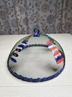 Vintage Wire Mesh Embroidered Food Dome Cover     Lighthouse    11 75   