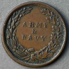 1863 7 315a R-3 Patriotic Civil War Token  army   Navy 