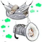 Noctilucent Luminous Guinea Pig Rat Hammock Bunkbed Hanging Tunnel And Soft B   