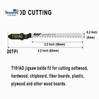 25pack T101ao T-shank Jigsaw Blades - 3 2 Inch 20 Tpi Contractor Jig Saw Blades