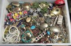20 Big Pounds Jewelry Lot Vtg Mod Junk Craft Good Wear Resell Mixed In Tangled