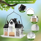 Solar Bird Feeders House For Outdoors Hanging  7lbs Large Capacity Metal Wild