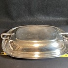    reed   Barton    Silver Plate    mayflower     5002 11    Covered Vegetable Bowl