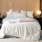 Blue Tencel Lyocell Duvet Cover Queen Size  3 Queen  90  X 90   Light Blue