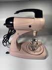 Vintage Pink Retro Sunbeam Mixmaster Stand Mid Century W  Large Pink Bowl    works