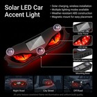 Solar Demon Eye Led Car Window Light  Wireless No Drill Devil Eye Warning Lights