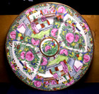 Famille Rose Medallion Hand Painted Porcelain Plates 10 7 16  A c f 