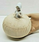 Porcelain Lady With Bonnet Woman Pin Cushion Unfinished Handmade Vintage