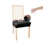 Waterproof Square Chair Cushion Cover Pu Leather Seat Slipcover Chair Cover