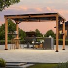 Hardtop Grill Gazebo 6 x12 with Side Shelf  Outdoor Gazebo With  Opener Woodlook