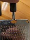 Vintage Ekco Usa Stainless Steel Flat Cheese Grater Zester Shredder Black Handle