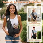 Tomkas Small Dog Sling Carrier - Classic Pocket 7 0 l X 4 7 w X 2 3 h  Black