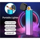 Dual Arc Electric Usb Lighter Rechargeable Plasma Windproof Flameless Cigarette
