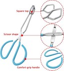 2 Pack 10  Stainless Steel Scissor Food Tongs Kitchen Serving Tongs For Cooking