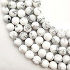 Natural White Howlite Matte Frosted Round Loose Beads 15  4mm 6mm 8mm 10mm 12mm