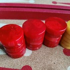 Vintage Bakelite Backgammon Set  15 Swirl Butterscotch And 15 Red Swirl Checkers