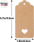100pcs Blank Gift Tags With String  Kraft Paper Hangtags  3 7x1 8 In