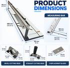 32in Mat Cutter For Framing With Straight Cutting Heads   Precision Bevel