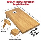 Gosports 4 x2  Light Brown Stain Wooden Cornhole Boards Set - No Bean Bags