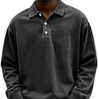 Fall Men s Long Sleeve Polo Shirts Casual Breathable Comfortable Tees Shirt Soli