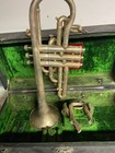 J W York   Sons Silver Perfec-tone Cornet 1913     Org Case 4 M Pcs 