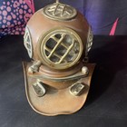 Vintage Mini Reproduction Divers Helmet 7  Tall Copper And Brass