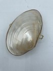 Mother Of Pearl Oyster Shell Hinged Trinket Box Goldtone Trim Clasp Phillipines 