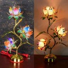 33cmcolorful Petal Lotus Candlestick Temple Table Lotus Buddha Holder Decoration