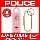 Personal Alarm Keychain 130db Police Emergency Siren Alarm Flashlight Women Pink