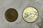 Two Very Rare Bi-centennial Canadian Coins  1 Cent   1 25 Cent 