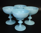 French Portieux Vallerysthal Robin s Egg Blue Opaline Champagne Coupe  4 