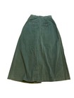 Vintage 80s 90s Ralph Lauren Country 100  Cotton Olive Green Long Skirt Size 8