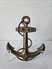 Vintage Brass Cast Iron Anchor Plaque Wall Door Hanging Decoration Nautical