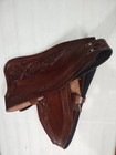Brown Western Leather Horse Saddle Fender Pair Tooled Replacement Fenders 
