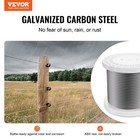 Vevor Carbon Steel Cable 1 4  7x19 Strands Steel Wire Rope 250 Ft Cable Railing