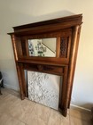 Vintage Fireplace Mantel With Mirror