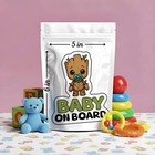 Superhero Baby On Board Sign Waterproof Suction Cup Car Decal Decor