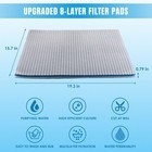 8-layer Aquarium Bio Sponge Foam Filter Media Pad For Fish Tank Pond 19 x16 