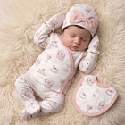 Baby Girl 5 Piece Cotton Layette Gift Set Fairground Ballons Pink 0-3m