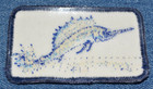 Original Vintage 80s Marlin 3  Patch Sport Fishing Souvenir Beach Ocean Retro