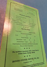 Vintage 1952 Honiss Oyster House Restaurant Menu Hartford Connecticut