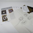 Primitive Gatherings Christmas Ornies Ornaments Punch Needle Kit W fabric   Wool