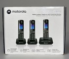 Motorola D8713 Cordless Phone System     3 Handsets  Answering Machine  Dect 6 0