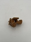 Vintage Wooden Pull Toy Mouse   Airplane Rolling Toy Lot Folk Art