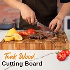 Large Teak Wood Cutting Board  End Grain Butcher Block Cutting Board For Kitc   