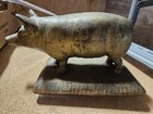 Rare G D Woodworth Ny Pig Cigar Cutter Cast Iron Porker