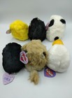 Lot Of 6 Puffkins Stuffed Plush Toys Panda  Lion  Penguin  Duck  Bear  Gorilla 