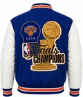 Ny Knicks 2026 Finals Champions Unisex Blue Wool Genuine Leather Varsity Jacket