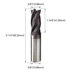 Hfs r  Standard Tooth M42 8  Cobalt Tialn Roughing End Mill 5 8 x5 8 x1-5 8 