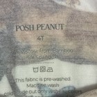 Posh Peanut Girls 4t White Animal Print Short Sleeve Round Neck Bamboo Tee